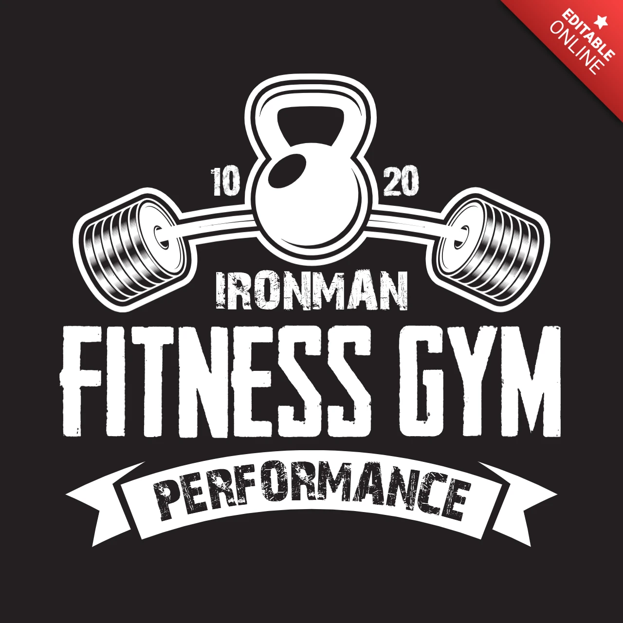 Plantilla de diseño de logotipo de gimnasio Ironman