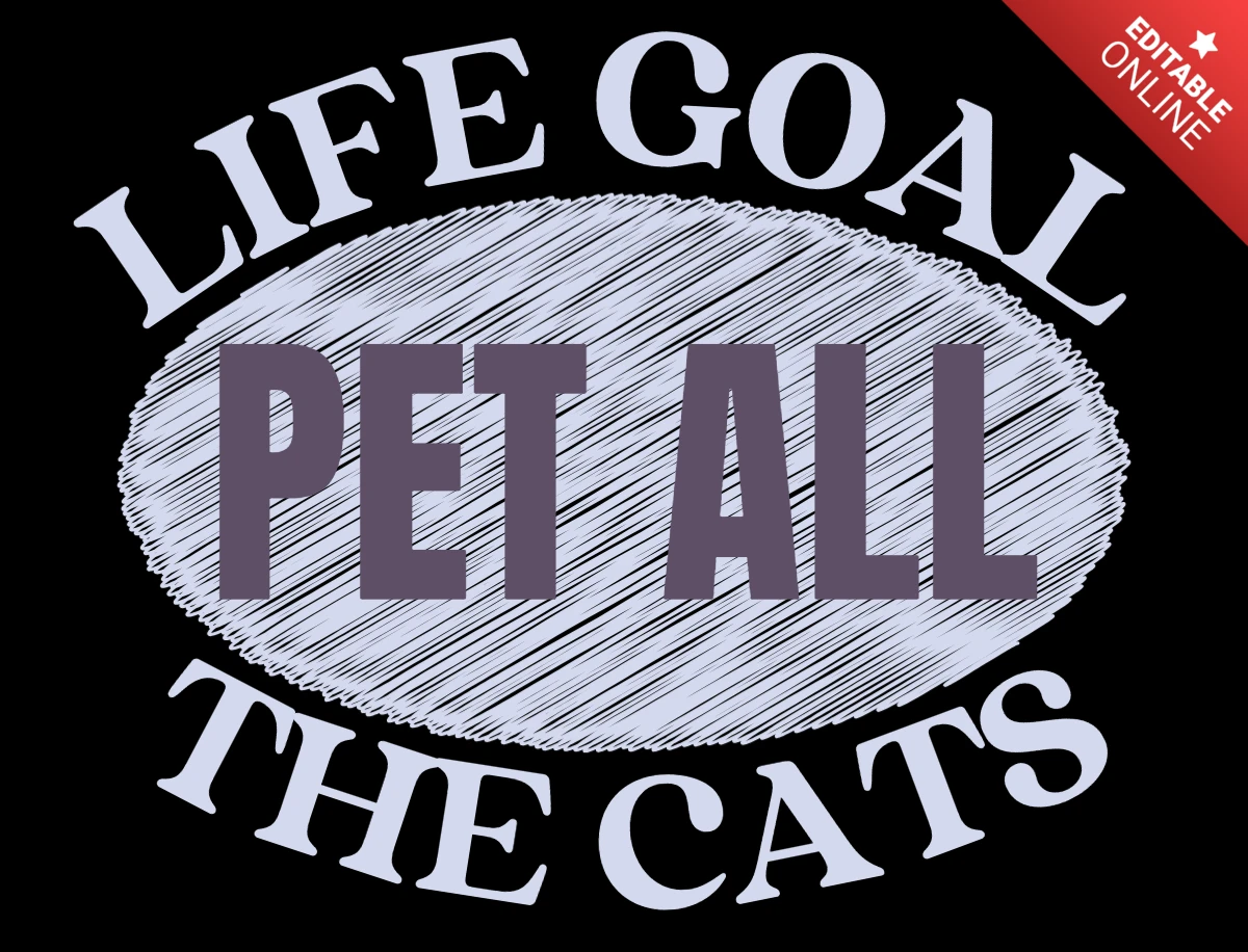 Whimsical Pet All Cats Design Template for Cat Lovers
