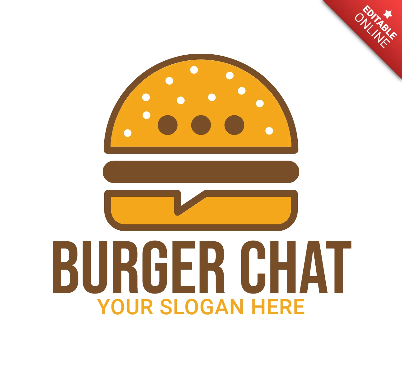 Fast-Food-Burger-Chat-App-Logo-Design-Vorlage