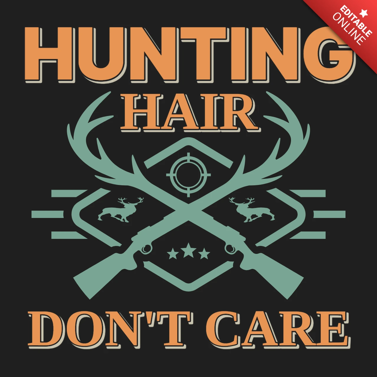 Jagd haare egal grafikdesign-vorlage
