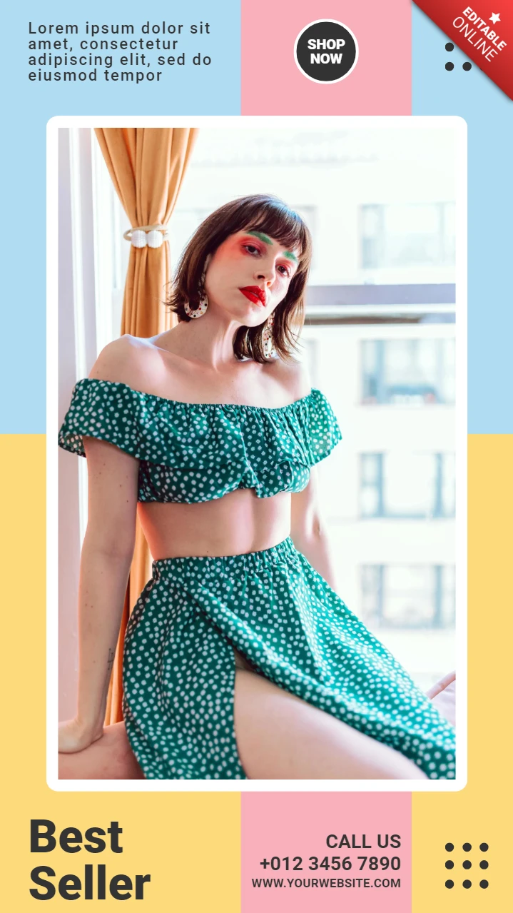 Modelo de design de postagem de história do Instagram de moda mais vendido
