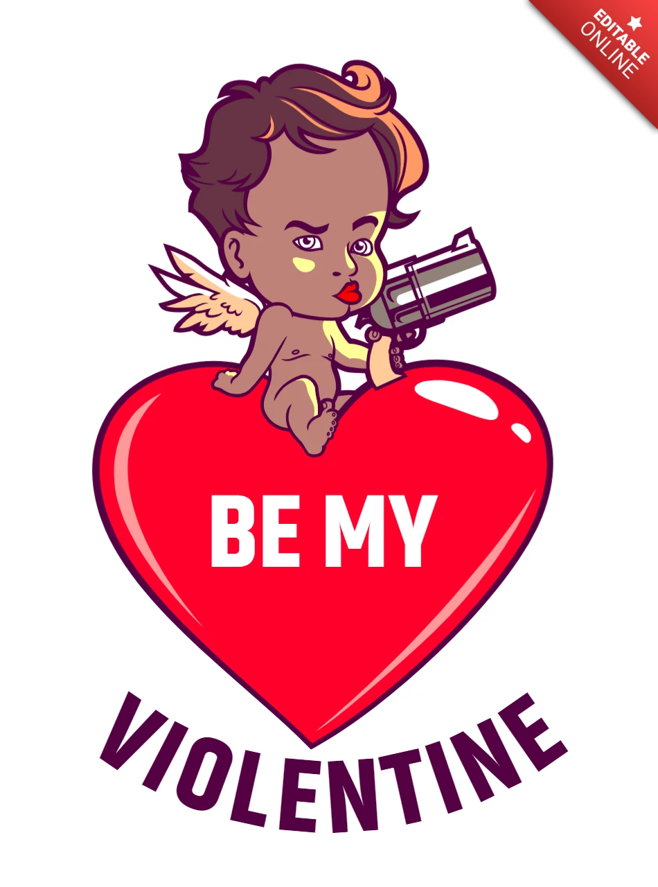 Violentine Funny Valentine Parody T-Shirt Design