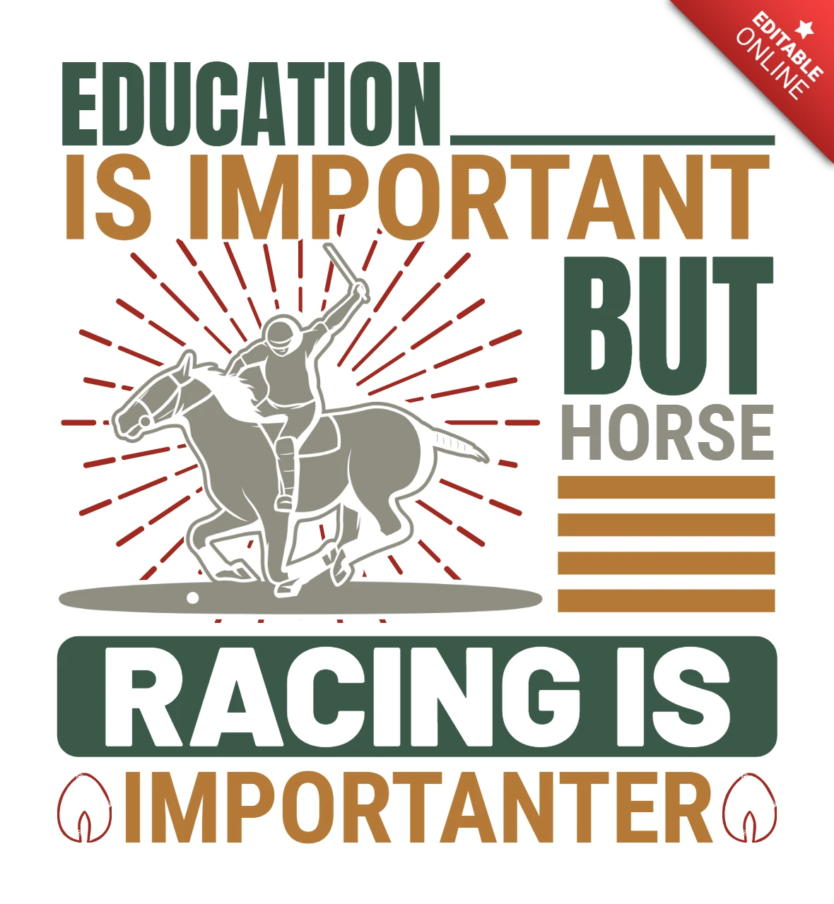 Vintage Style Educational Racing Design Template for Horse Enthusiasts