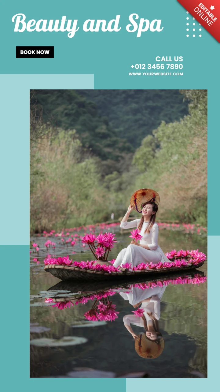 Modelo de design de postagem de história promocional do Instagram para centro de spa atraente
