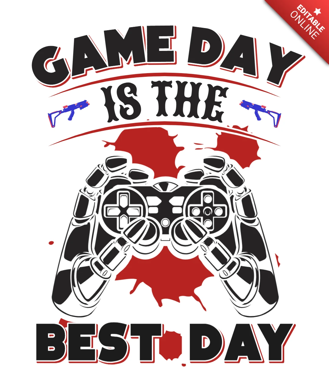 Game Day Graphic Design Template: Bold and Edgy Gamer Style