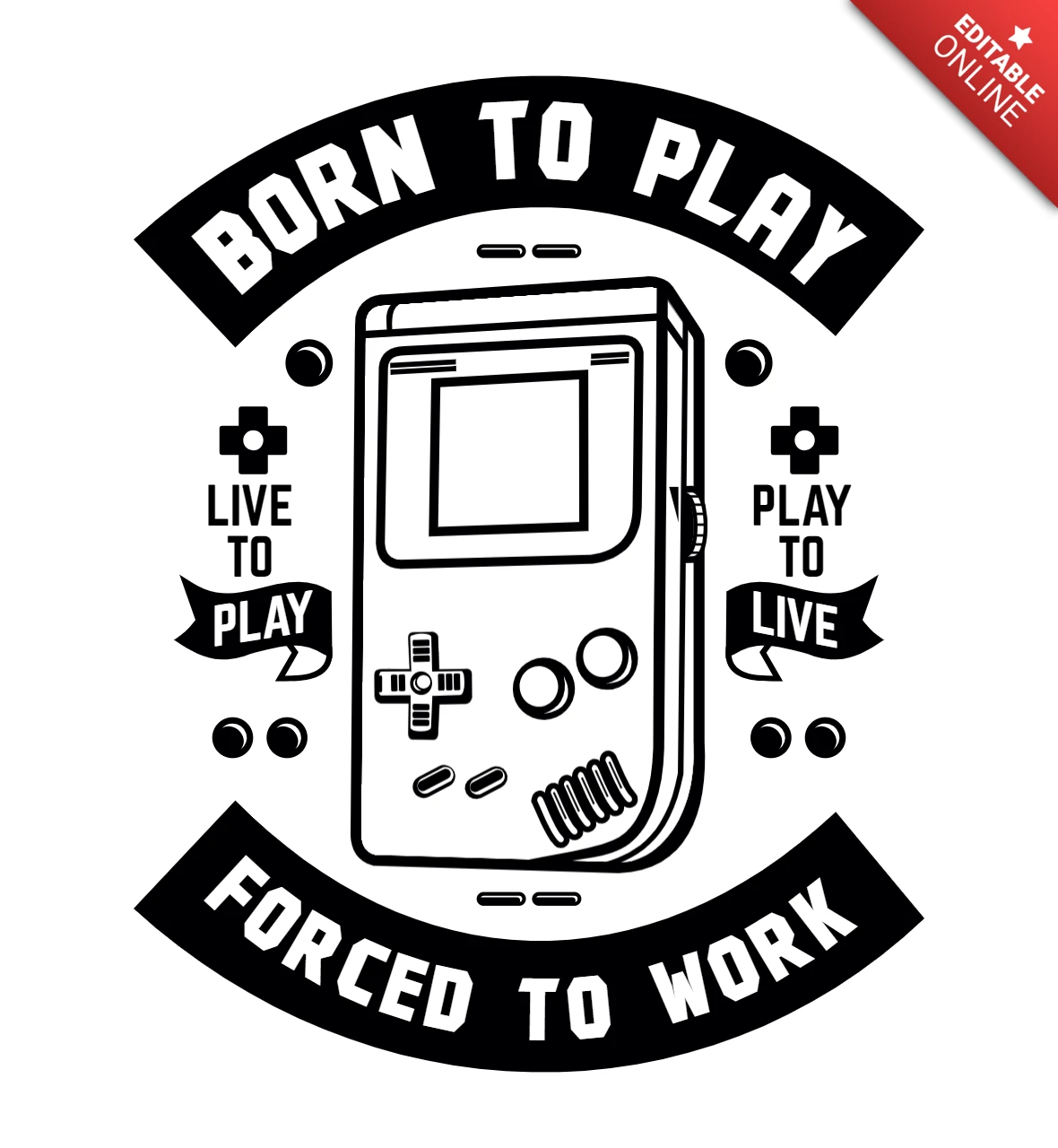 Plantilla de diseño de camiseta Born to play