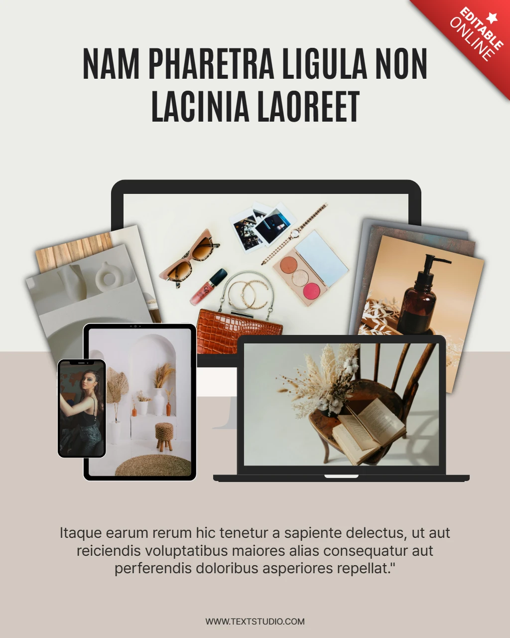 Plantilla de diseño de post de instagram de fotografía de estilo de vida moderno