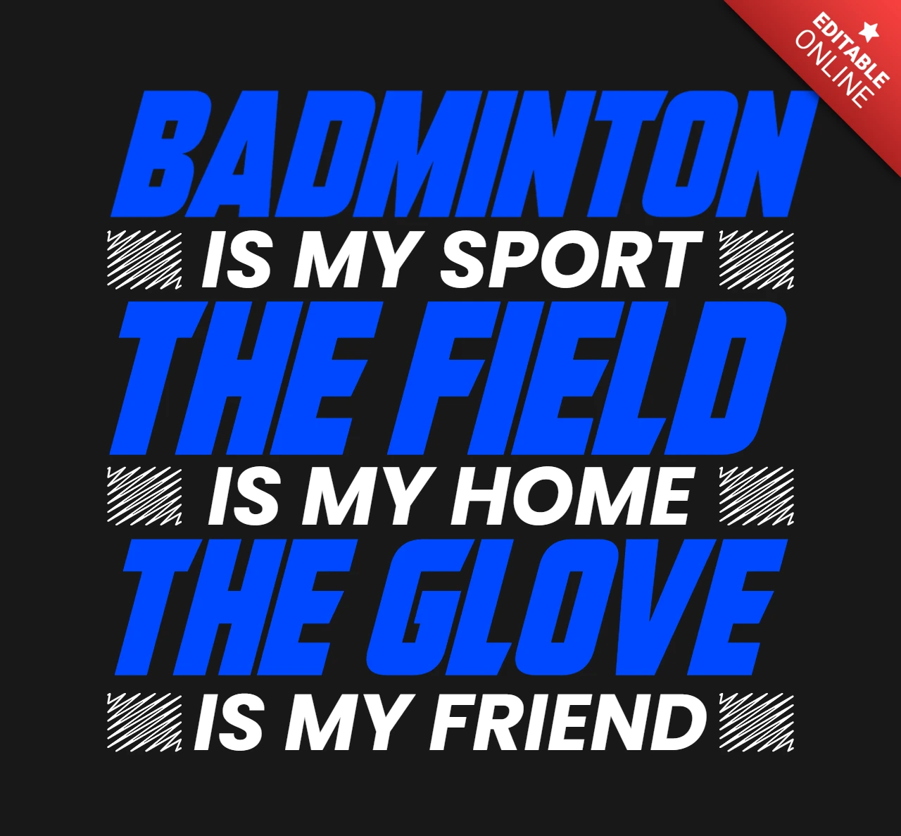 Badminton é meu esporte e o campo é minha casa Modelo de design de camiseta motivacional