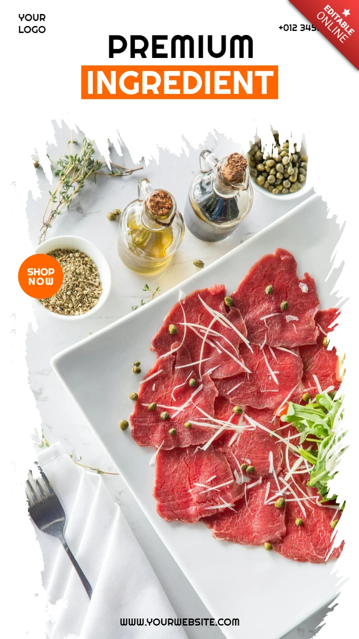 Bright Restaurant Flyer Instagram Story Post Design Template