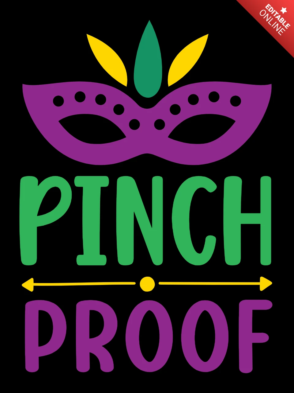 Colorida plantilla de diseño de máscara de carnaval: tema a prueba de pellizcos