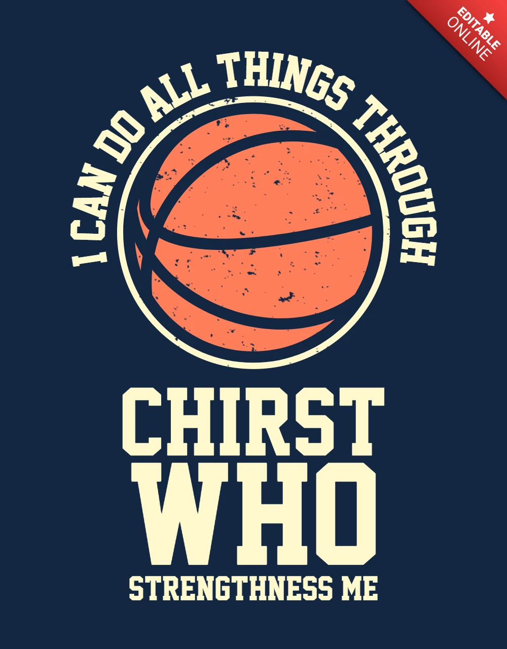 Basketball Vintage T-shirt Design Template