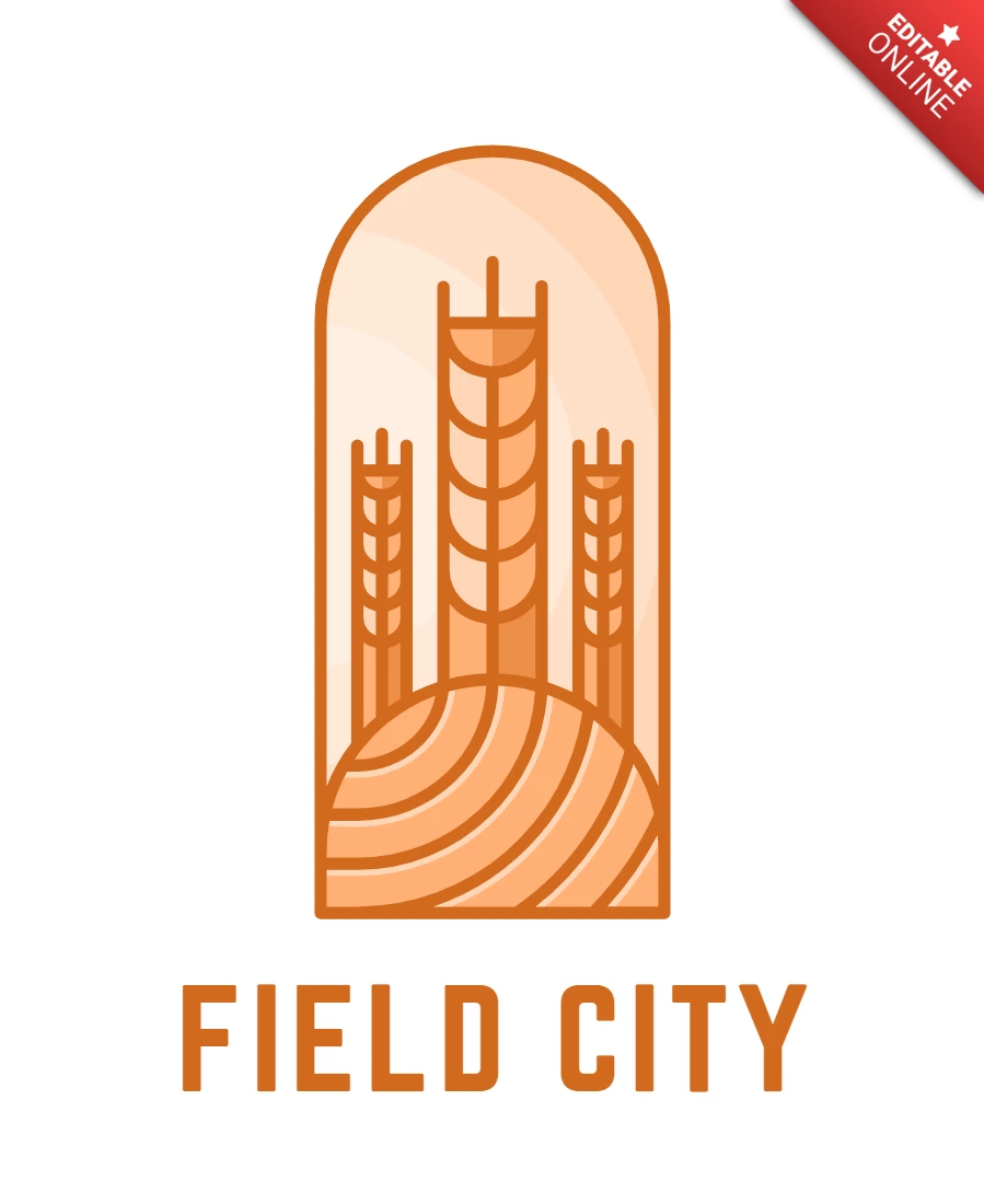 Feld stadt bunt logo design Vorlage