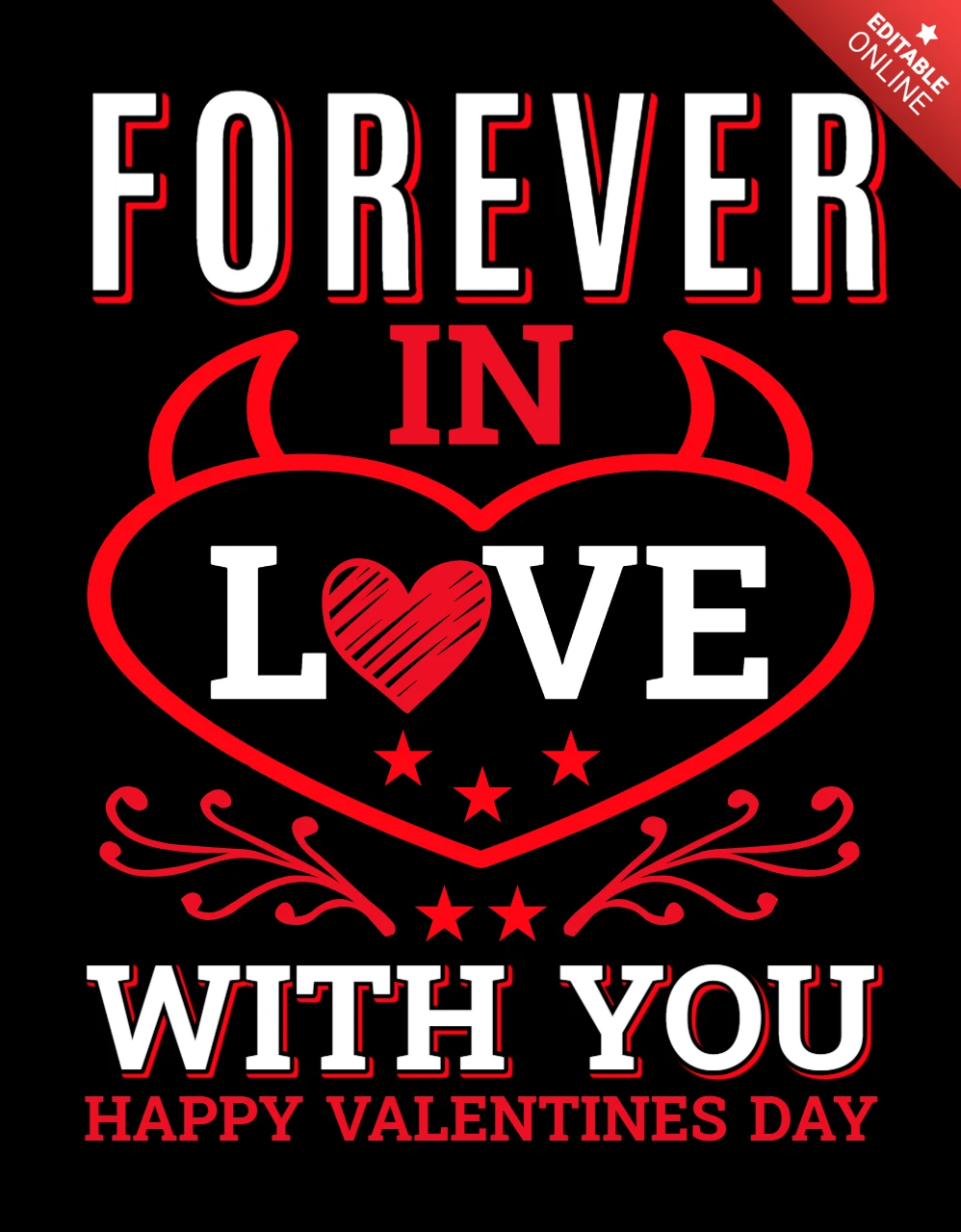 Bold Love Design Template for Valentine's Day - Forever in Love