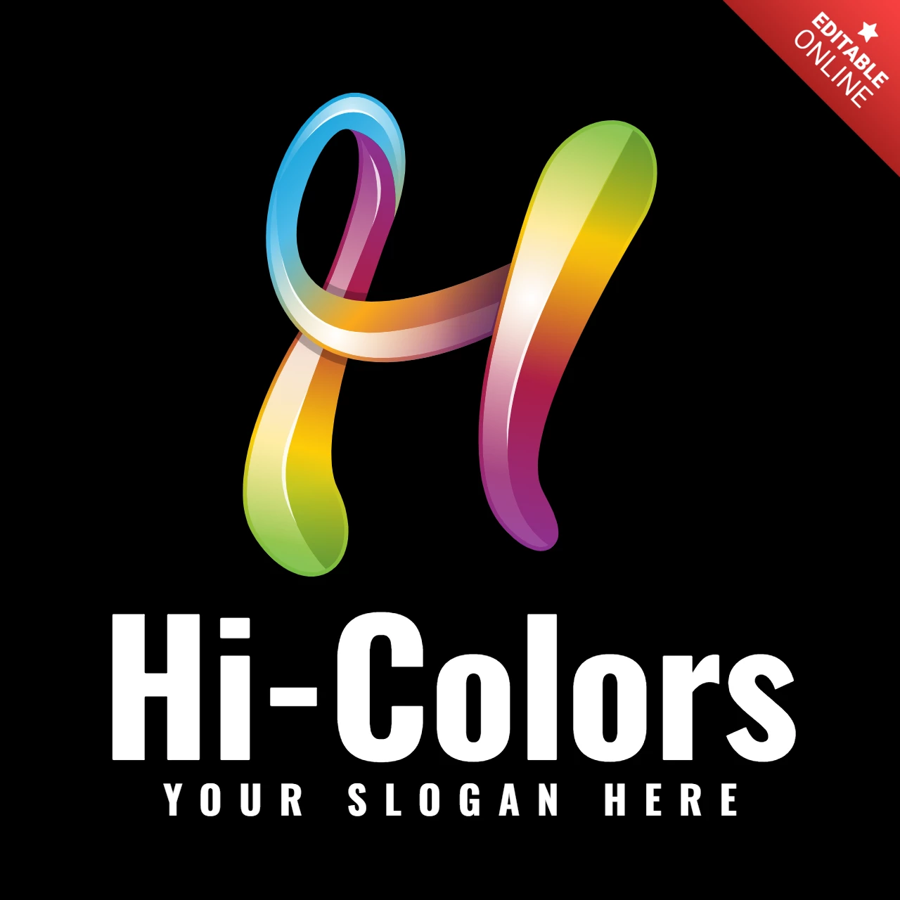 H-Buchstabe bunte Logo-Design-Vorlage