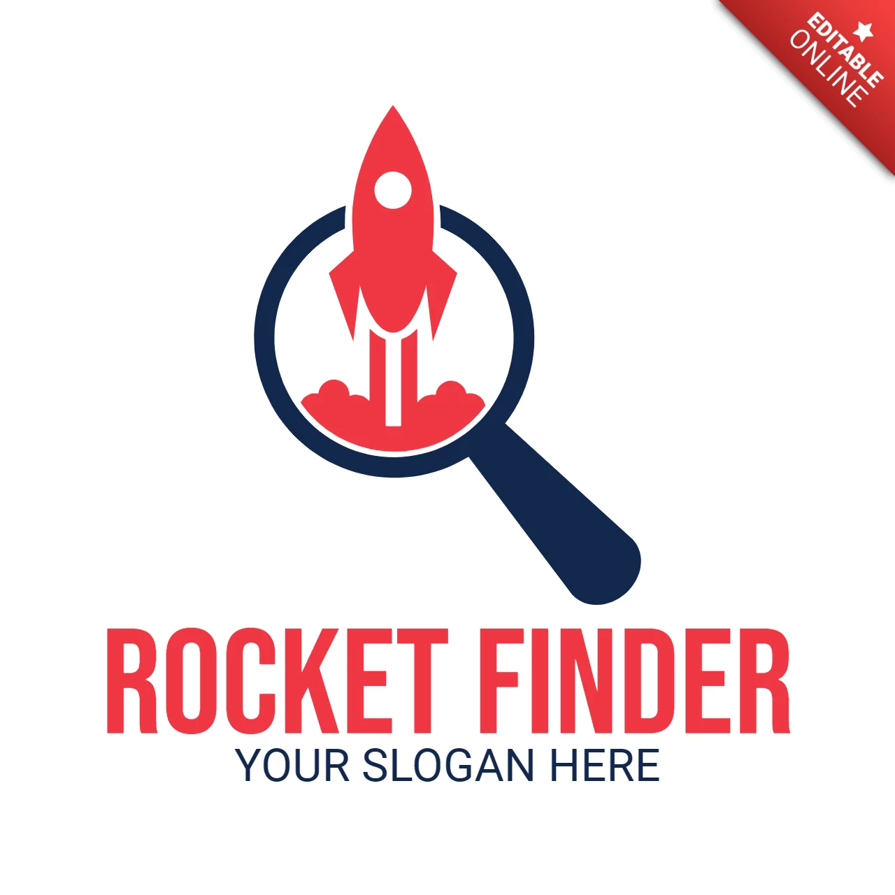 Plantilla de diseño del logotipo de Rocket Finder
