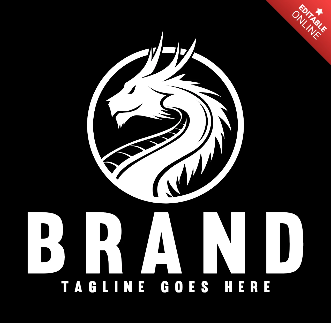 Drachenflammen Logo Design Vorlage