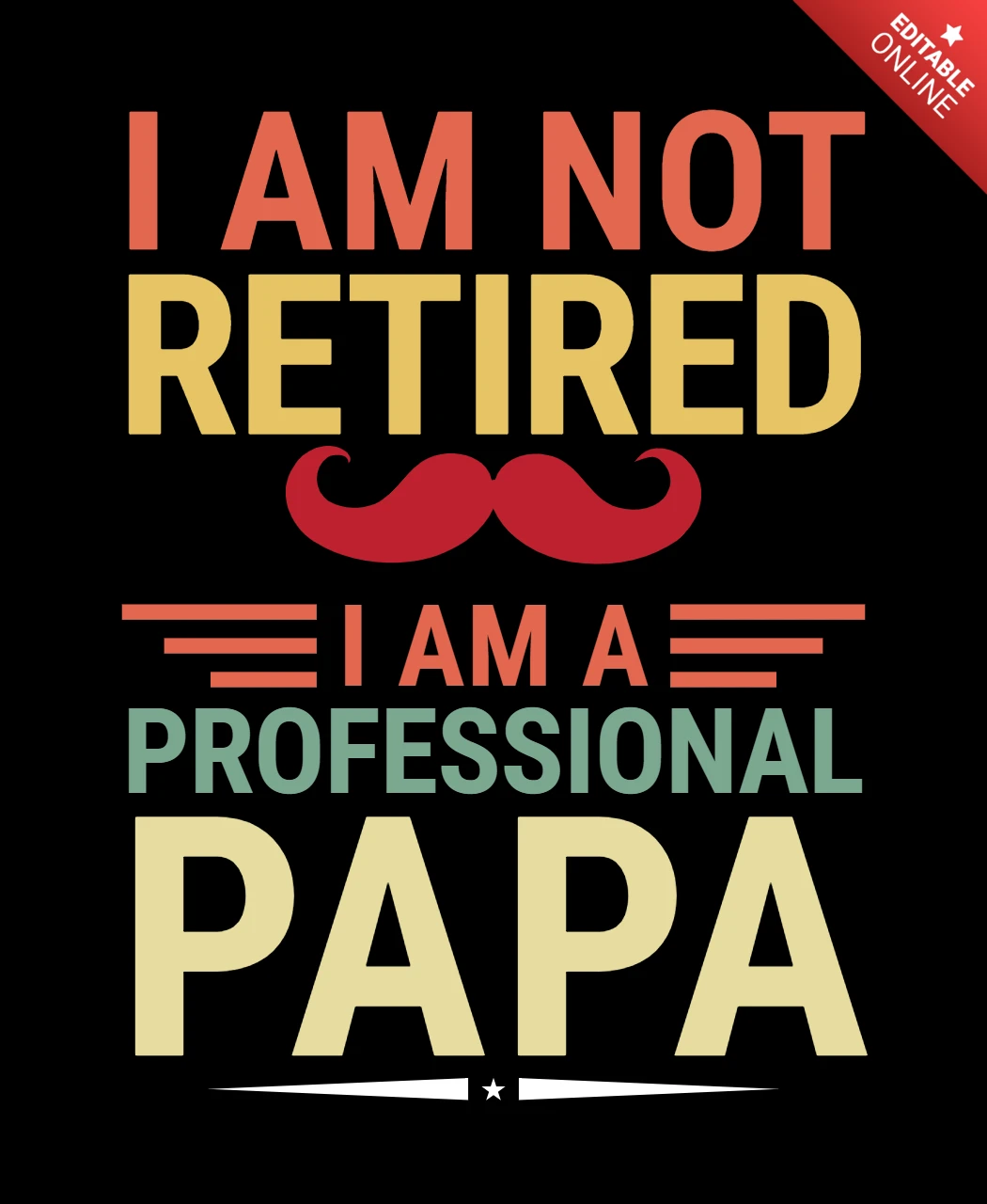Soy un papá profesional plantilla de diseño de camisetas