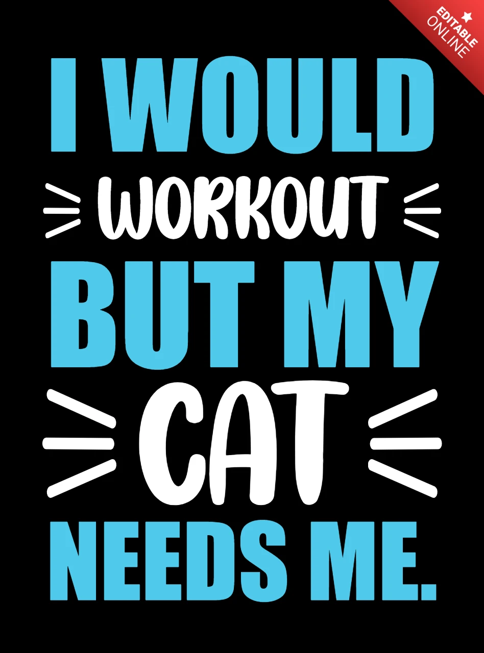 Playful Cat Lover Workout Design Template