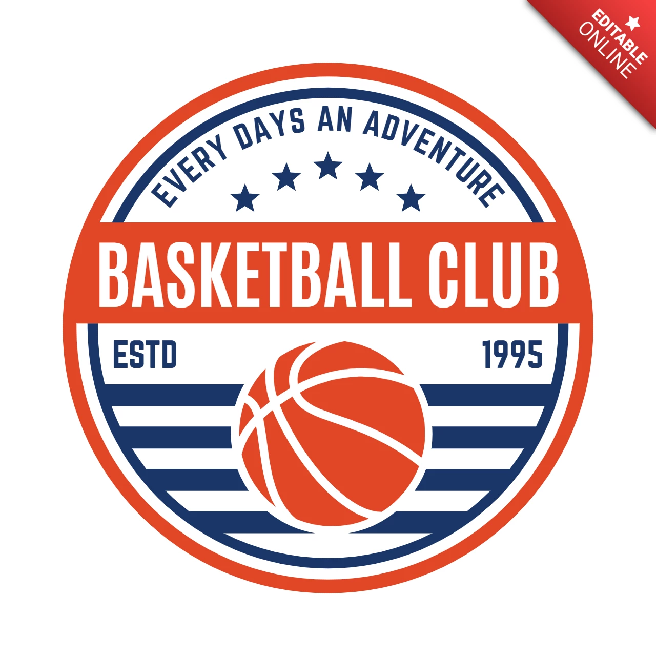 Basketball Sports Club Logo Design Template