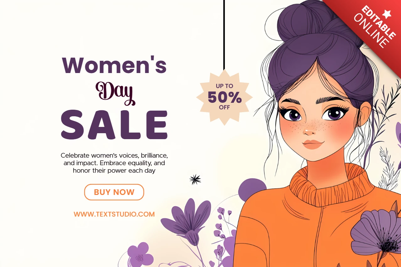 Modelo de design de venda para o Dia da Mulher: comemore o empoderamento com estilo