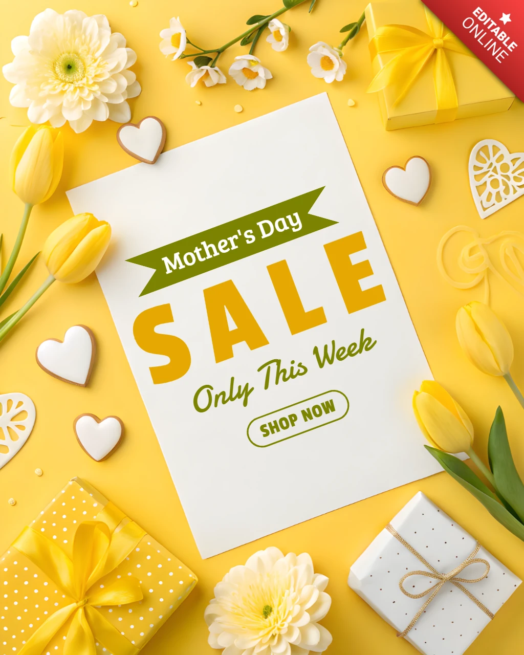 Design de modelo de venda brilhante e alegre para o dia das mães para promoções sazonais