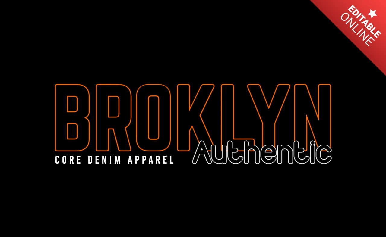 Brooklyn-Denim-Typografie-T-Shirt-Designvorlage