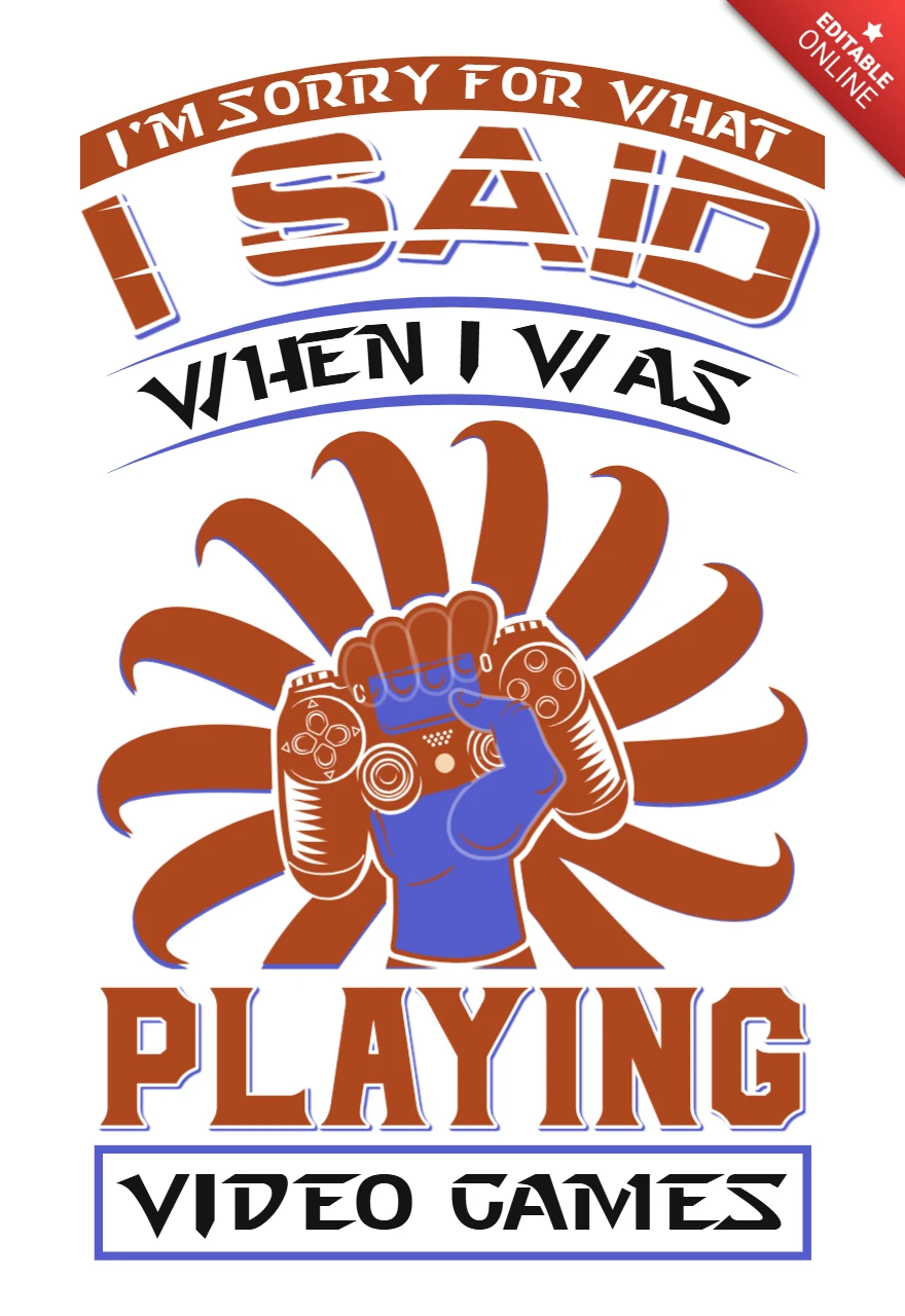 Retro Gamer Design Template: Apology Graphic for Video Game Merch