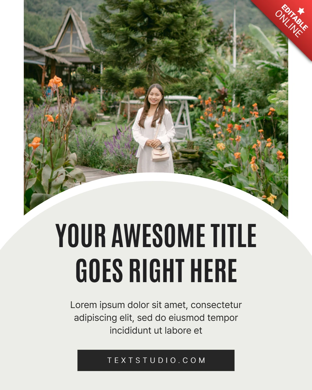 Garten Lifestyle Blog Post Vorlage mit Gärtnerin