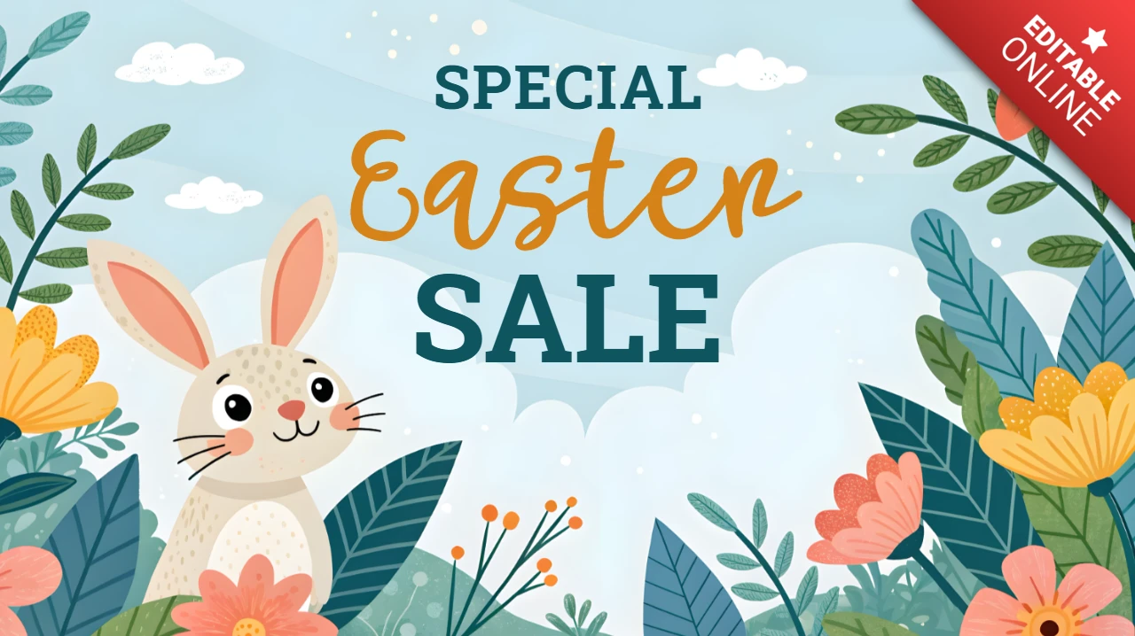 Whimsical Easter Sale Design Template for Festive Promotions