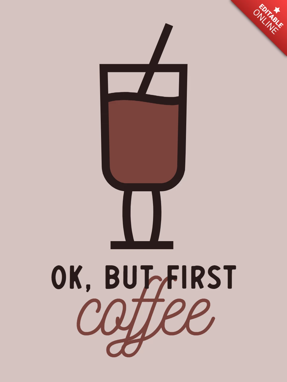 Ok But First Coffee T-shirt Template Design