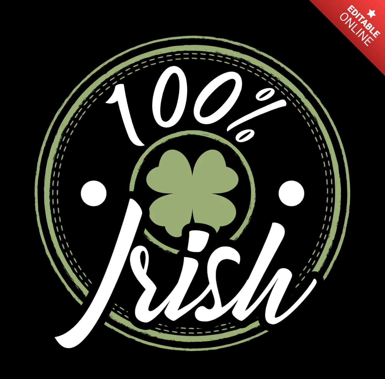 100% irisches designvorlage für st. patrick's day bekleidung