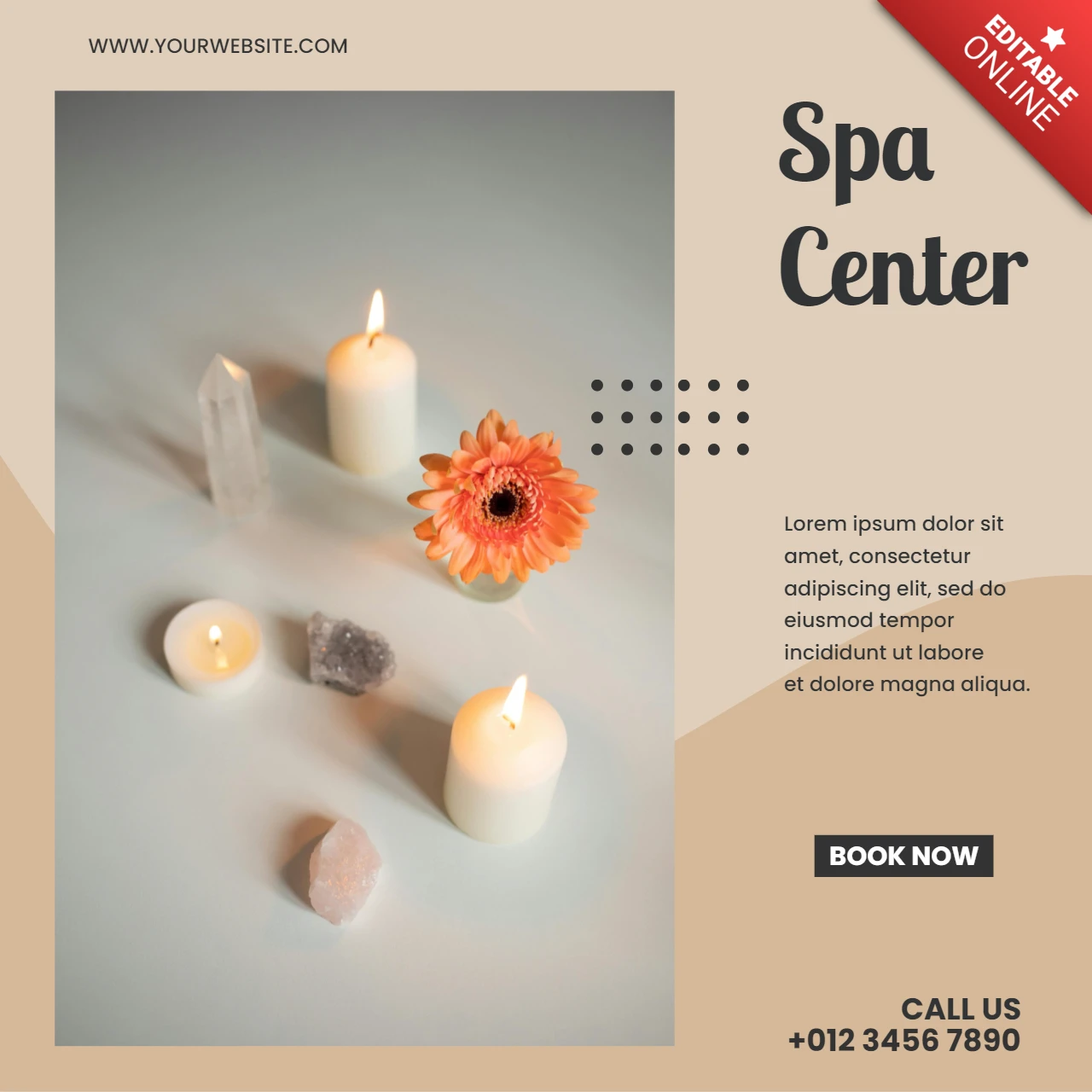 Two-Tone Beige Elegant Promotional Instagram Post Design Template