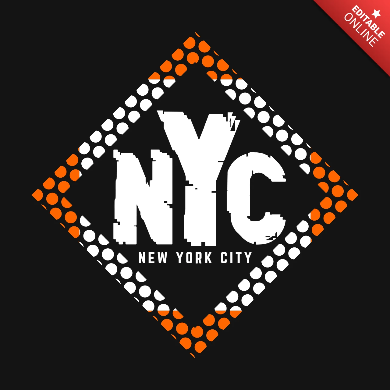 New York City Typography T-Shirt Design Template