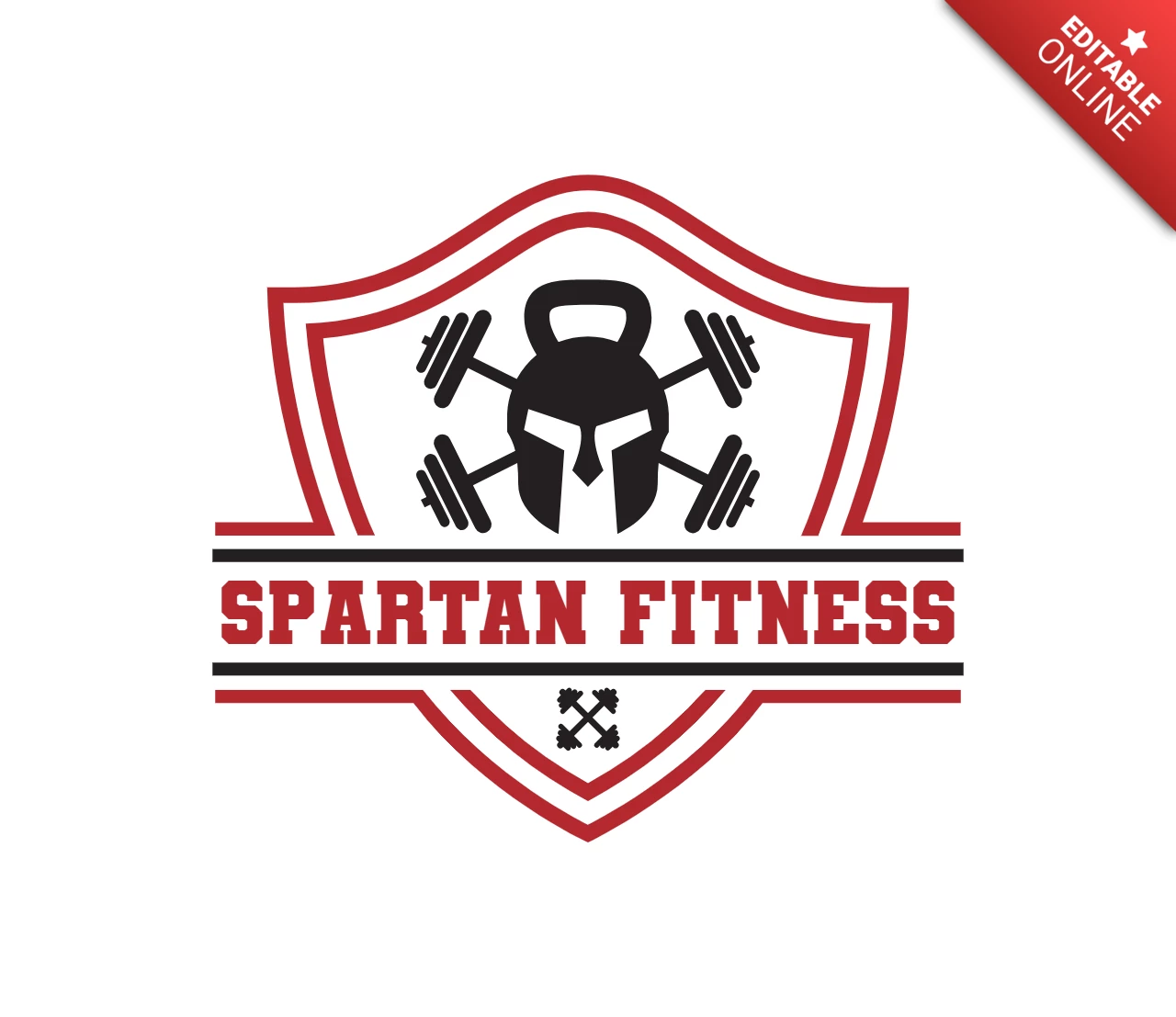 Modelo de design do logotipo da academia de ginástica Spartan