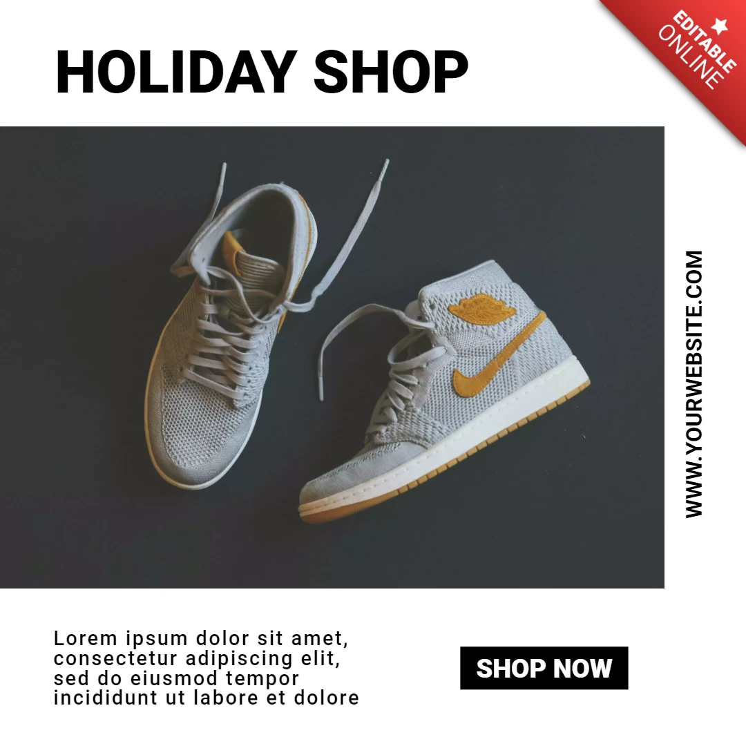 Modèle de conception de publication Instagram commerciale pour une boutique de baskets de streetwear