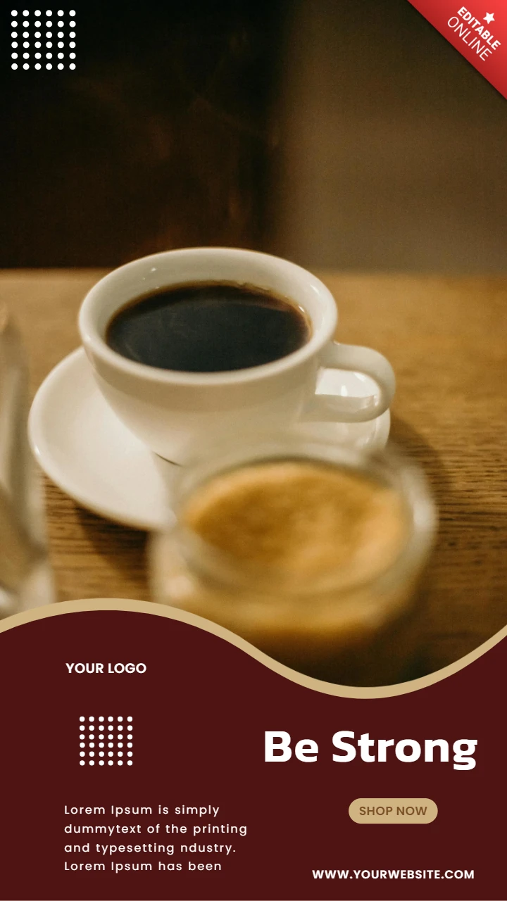 Coffee shop instagram story post design template