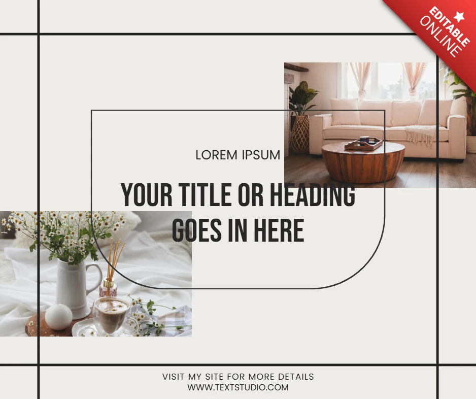 Elegant huisdecor thema post ontwerpsjabloon