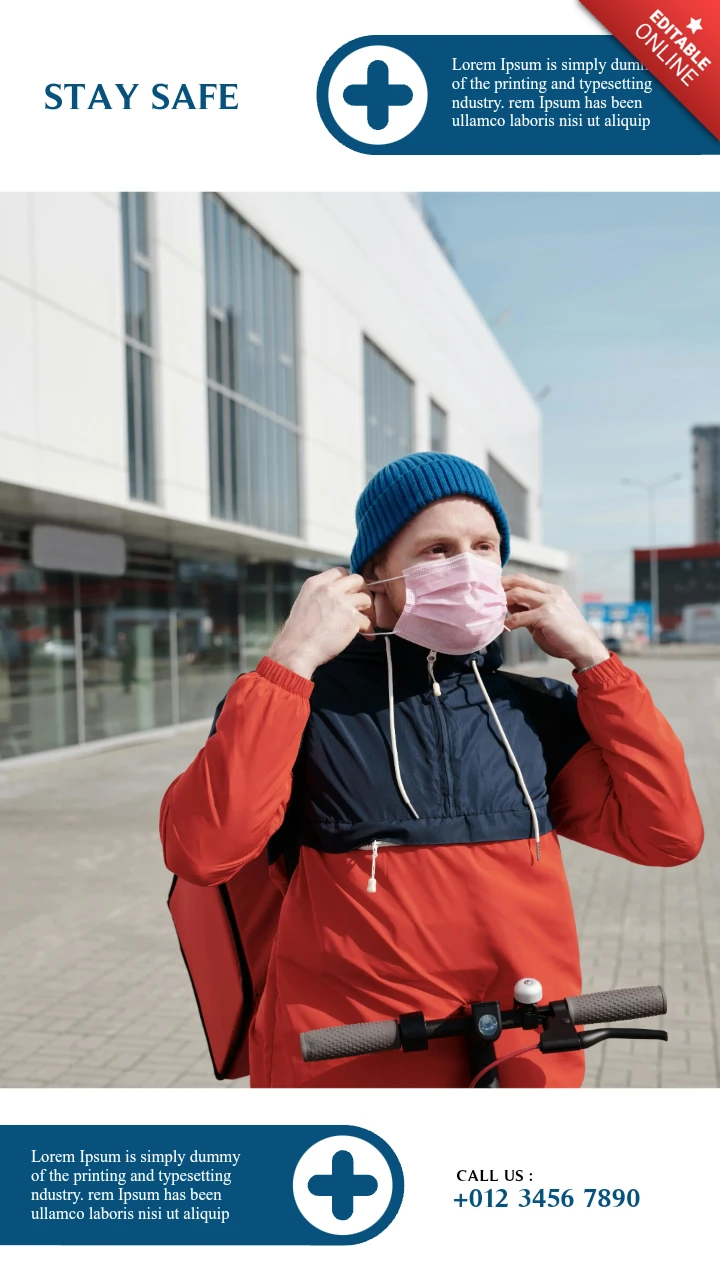 Modèle de conception d'histoire Instagram de publicité pour les soins de santé médicaux