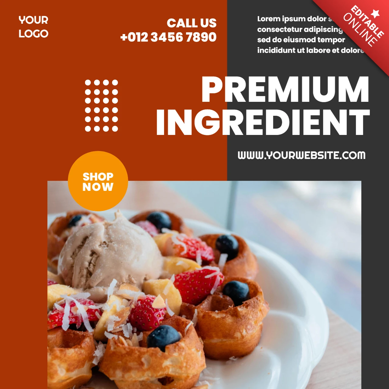 Two-Tone Basic Collage Advertising Instagram Post Design Template