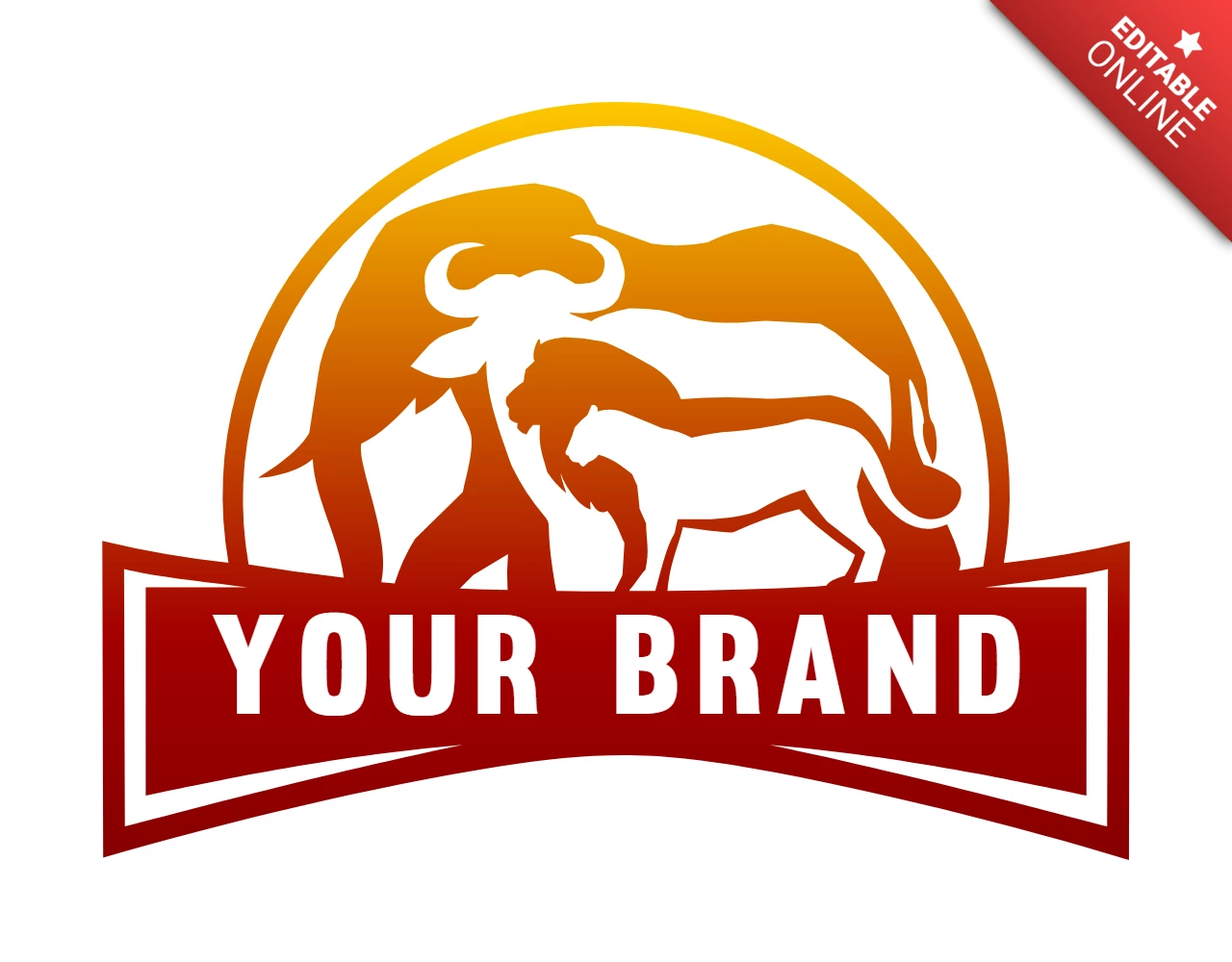 Modello di logo per safari selvaggi
