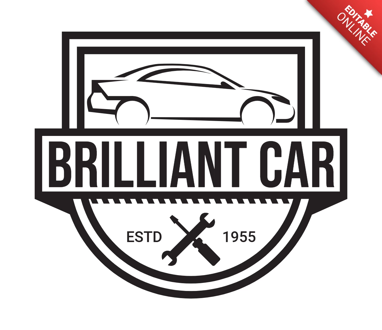 Modello di logo per servizio di riparazione auto