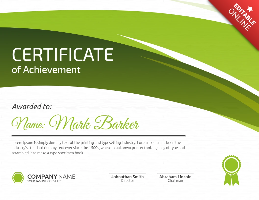 Modèle de poste de certificat professionnel de style moderne