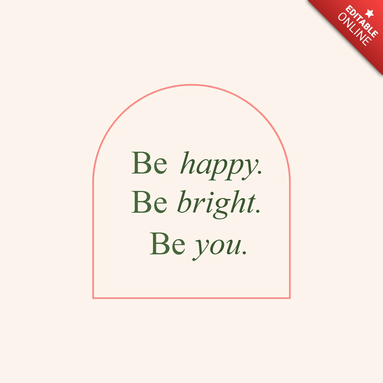 Positive Affirmation Quote Instagram Post Design Template