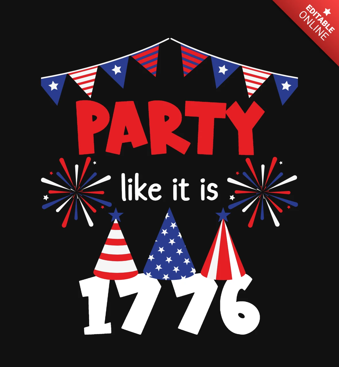 Szablon koszulki Party Like It Is America