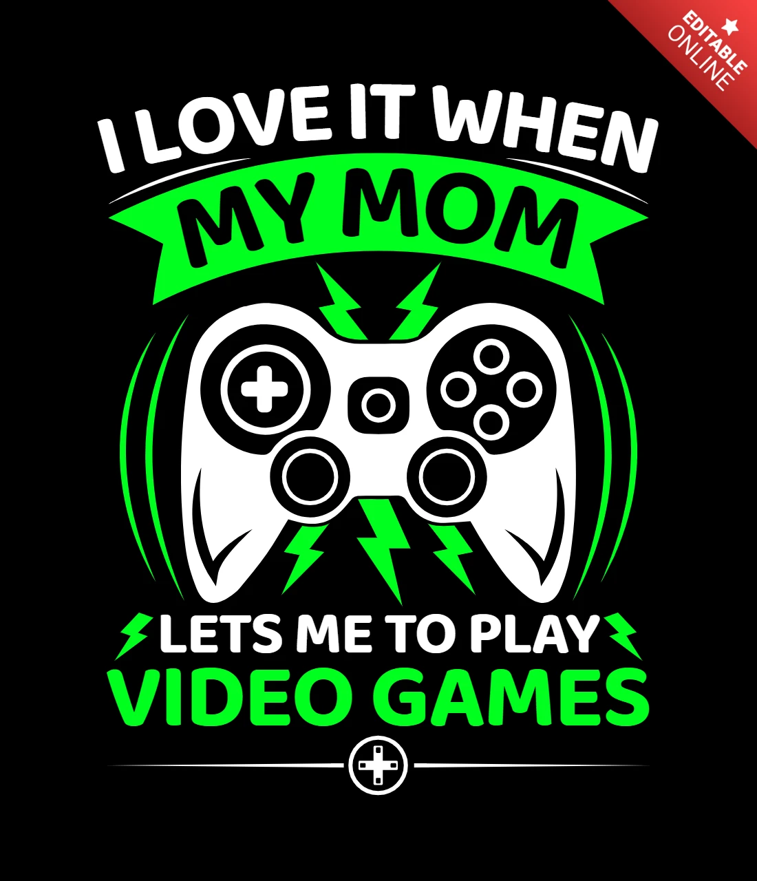 ビデオゲームTシャツデザインテンプレート