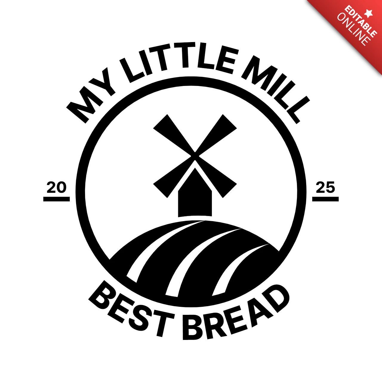 Bread Mill Logo Design Template