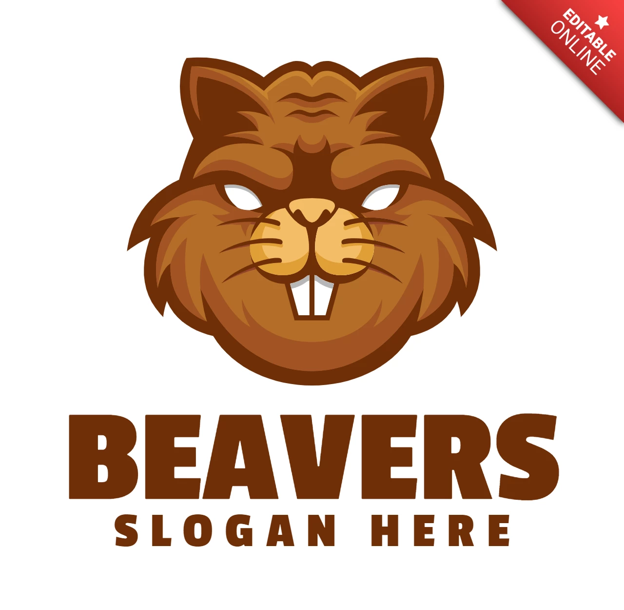 Bevers logo ontwerpsjabloon