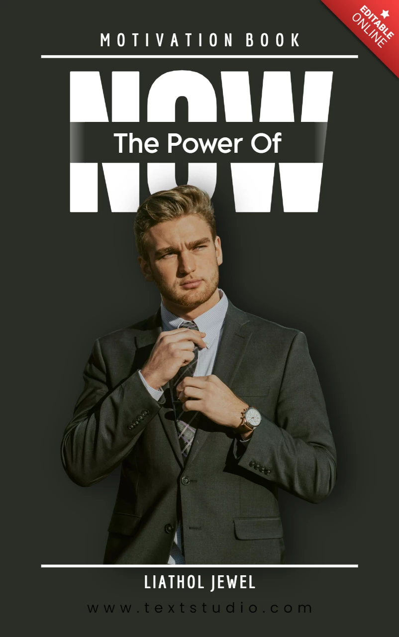 Dark Gray And White Modern Motivational ebook Cover Template