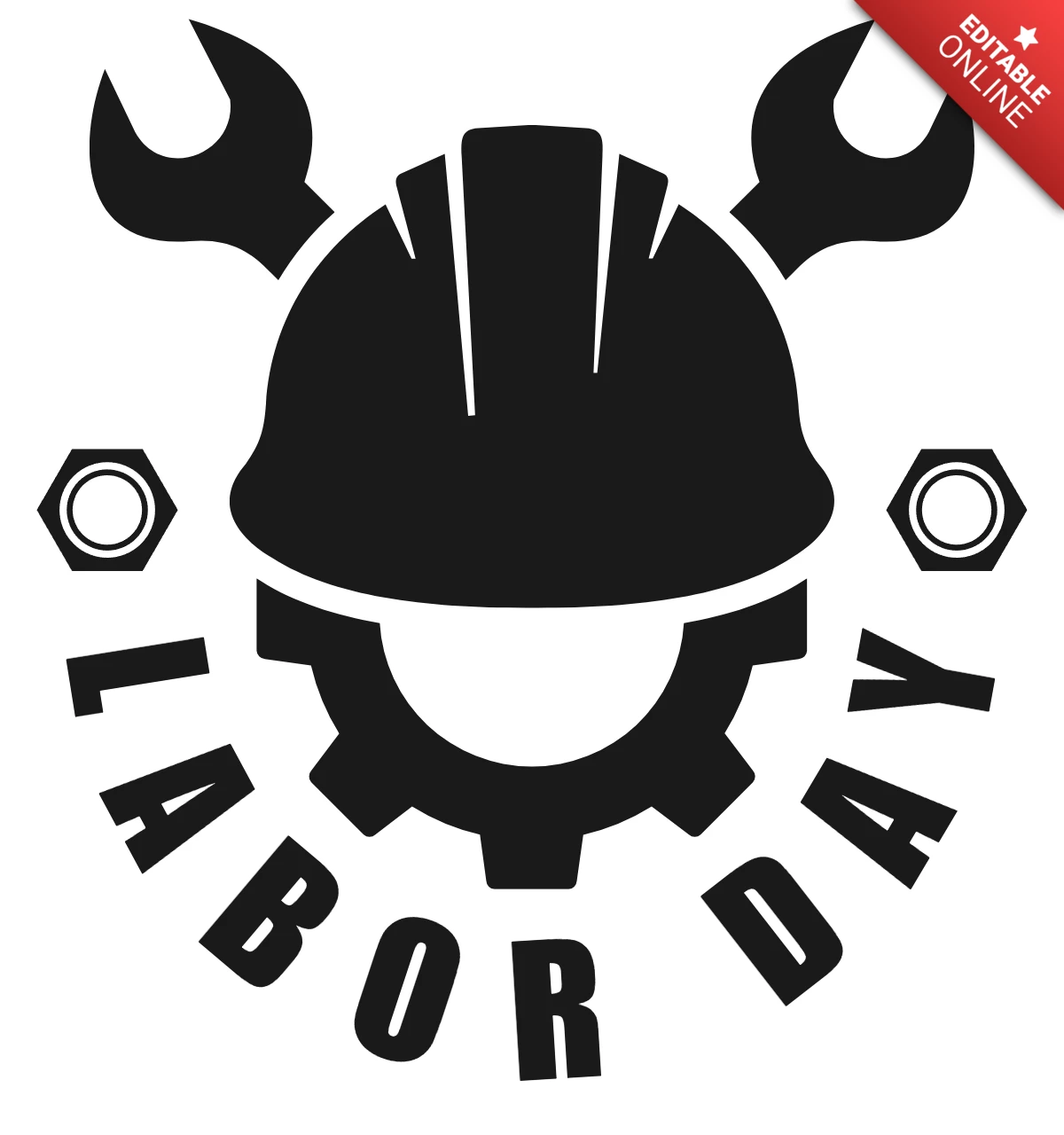 Modèle de logo pour la fête du travail