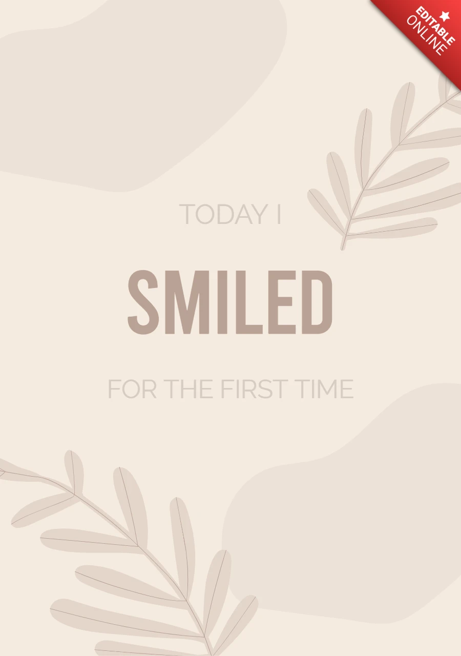 Bebé sonrió hito instagram post plantilla de diseño